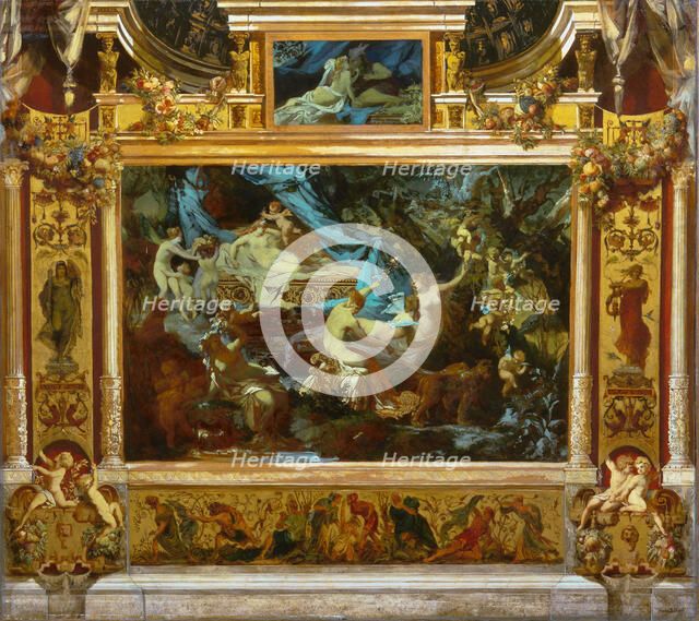 Design for Theater Curtain (A Midsummer Night's Dream), 1872. Artist: Makart, Hans (1840-1884)