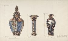Design for Three Vases, ca. 1770-85. Creator: Anon