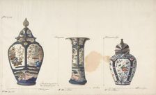 Design for Three Vases, ca. 1770-85. Creator: Anon