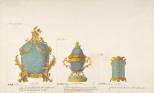 Design for Three Vases, ca. 1770-85. Creator: Anon