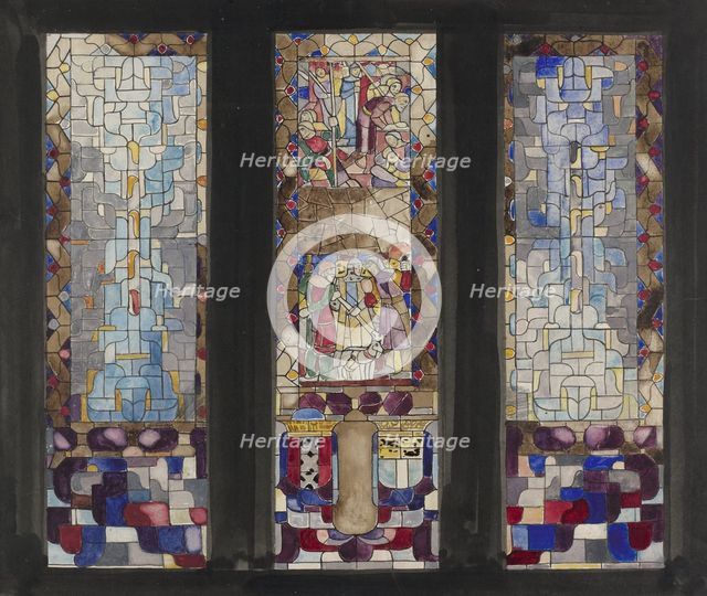 Design for three windows in the City Hall in Amsterdam, 1878-1938. Creator: Richard Roland Holst.
