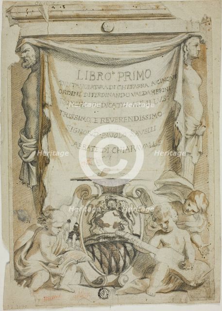 Design for Title Page for Guitar Manual, n.d. Creator: Domenico Piola I.