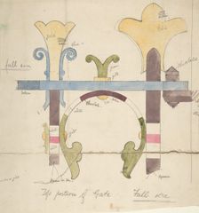 Design for Top Portion of a Gate, Full-Size, ca. 1880. Creator: Richardson Ellson & Co