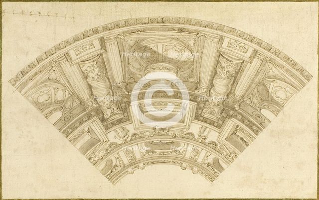 Design for Trompe l'Oeil Cupola, n.d. Creator: Unknown.