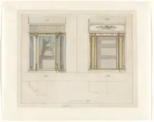 Design for two chests of drawers, c.1795-c.1800. Creator: Charles Heathcote Tatham