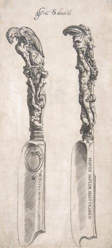 Design for Two Knife Handles, 1553-1615. Creator: Cherubino Alberti