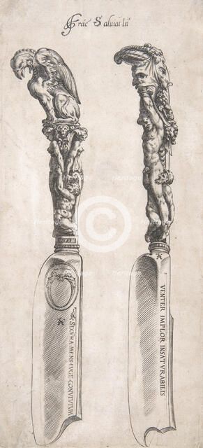Design for Two Knife Handles, 1553-1615. Creator: Cherubino Alberti.