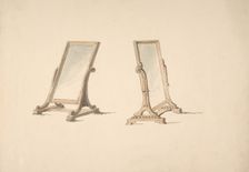 Design for Two Plain Tabletop Mirrors, early 19th century. Creator: Anon