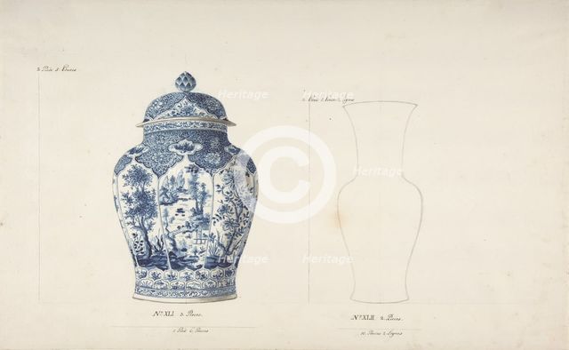 Design for Two Vases, ca. 1770-85. Creator: Anon.