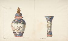 Design for Two Vases, ca. 1770-85. Creator: Anon