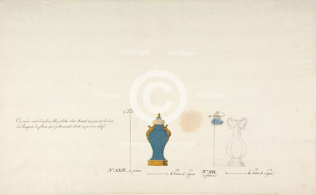 Design for Two Vases, ca. 1770-85. Creator: Anon.