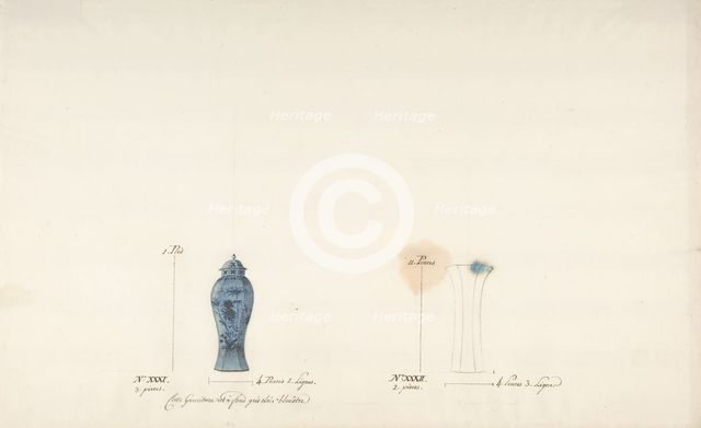 Design for Two Vases, ca. 1770-85. Creator: Anon.