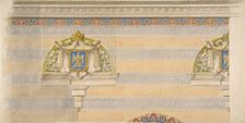 Design for Upper Wall Decoration, Farnborough, England, 1880-86. Creators: Jules-Edmond-Charles Lachaise, Eugène-Pierre Gourdet