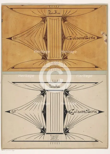 Design for "Vrouwen lief en leed onder de tropen"...by Thérèse Hoven, 1896, (1896 or earlier).  Creator: Reinier Willem Petrus de Vries.