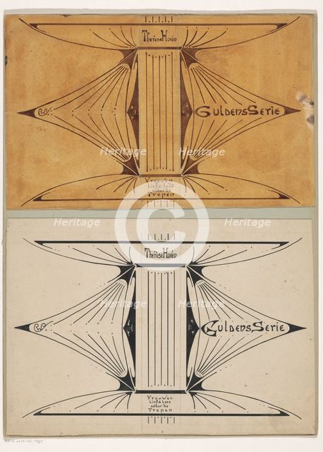 Design for "Vrouwen lief en leed onder de tropen"...by Thérèse Hoven, 1896, (1896 or earlier).  Creator: Reinier Willem Petrus de Vries.