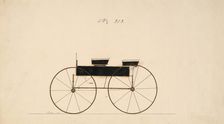 Design for Wagon, no. 313, ca. 1850. Creator: Brewster & Co