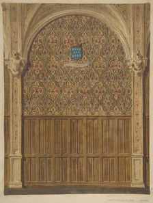 Design for wall decoration in a gallery of the Chateau de Lude, Sarthe, second half 19th century. Creators: Jules-Edmond-Charles Lachaise, Eugène-Pierre Gourdet