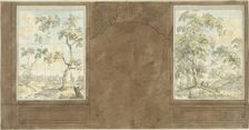 Design for wall painting in the hall of Jan de Groot, Keizersgracht 187, c.1752-c.1819. Creator: Juriaan Andriessen