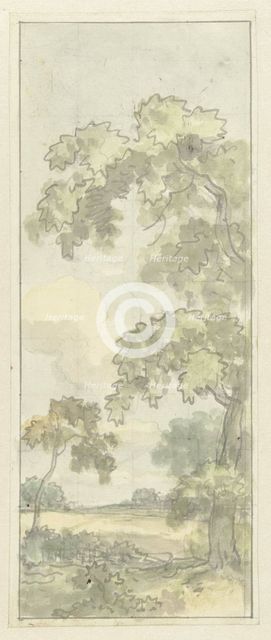 Design for wall painting with Holland landscape, c.1752-c.1819. Creator: Juriaan Andriessen.