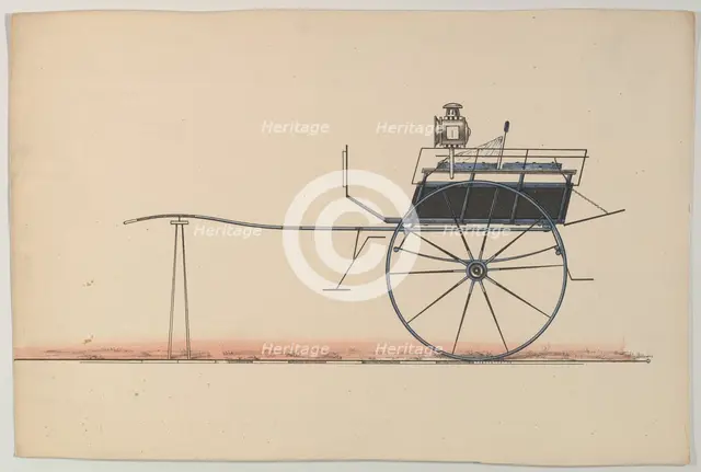 Design for Whitechapel Cart, 1850-74. Creator: Unknown.