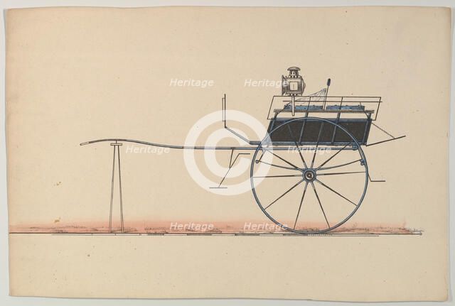 Design for Whitechapel Cart, 1850-74. Creator: Unknown.