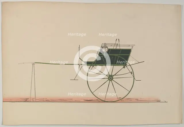 Design for Whitechapel Cart, 1850-74. Creator: Unknown.