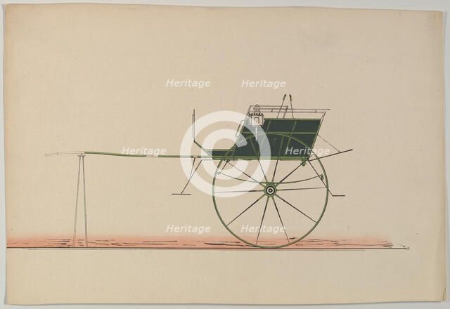 Design for Whitechapel Cart, 1850-74. Creator: Unknown.