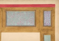 Design for woodwork and painted panels, 19th century. Creators: Jules-Edmond-Charles Lachaise, Eugène-Pierre Gourdet