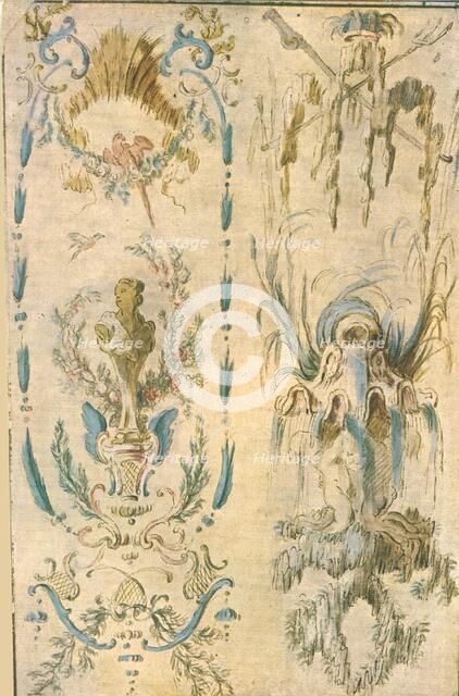 Design for a mural decoration, France, (1928). Creator: Unknown.