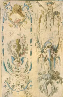 Design for a mural decoration, France, (1928). Creator: Unknown