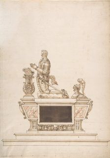 Design for a Man's Tomb, 16th century. Creator: Anon