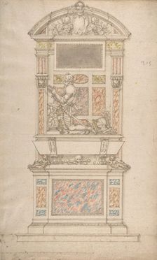 Design for a Man's Tomb, 16th century. Creator: Anon
