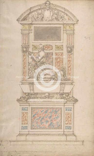 Design for a Man's Tomb, 16th century. Creator: Anon.