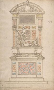 Design for a Man's Tomb, 16th century. Creator: Anon