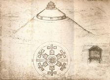 Design for a mausoleum, c1472-c1519 (1883). Artist: Leonardo da Vinci