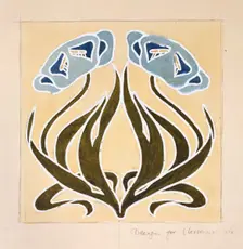 Design for a Minstrel Tile late 19th century. Artist: William Morris