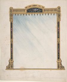 Design for a Mirror, 1820-80. Creator: Anon