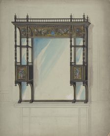 Design for a Mirror over a Mantel, 1840-99. Creator: Anon