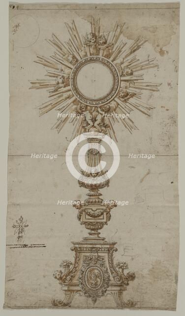 Design for a Monstrance, 1600s. Creator: Anonymous.