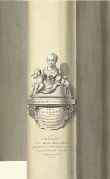 Design for a monument for C. Brunings: a bust, 1806. Creator: Bartholomeus Ziesenis
