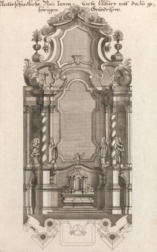 Design for a Monumental Altar, Plate i from Unterschiedliche Neu Inventier..., Printed ca. 1750-56. Creator: Johann Michael Leüchte