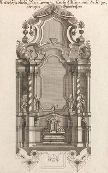 Design for a Monumental Altar, Plate i from Unterschiedliche Neu Inventier..., Printed ca. 1750-56. Creator: Johann Michael Leüchte