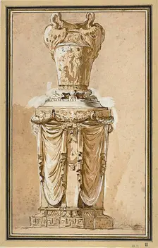 Design for a Monumental Vase, 1778. Creator: Augustin Pajou