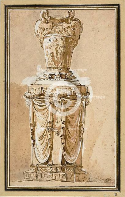 Design for a Monumental Vase, 1778. Creator: Augustin Pajou.
