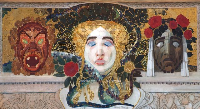 Design for a mosaic, 1897/1908. Creator: Franz Thiele.