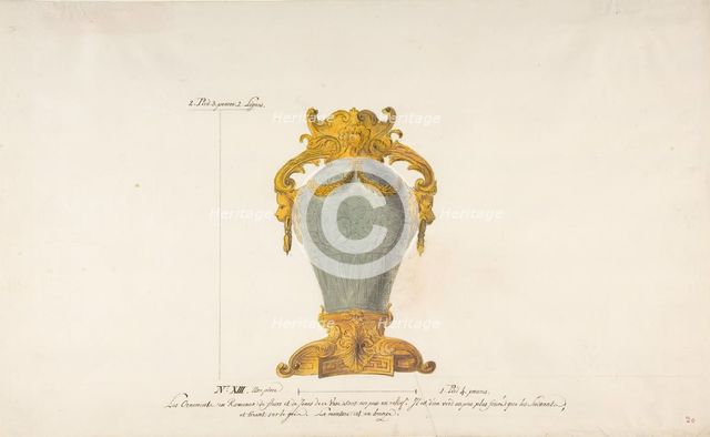 Design for a Mounted Chinese Vase, ca. 1750-85. Creator: Anon.