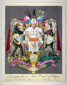 Design for a new coat of arms... 1821. Artist: Anon