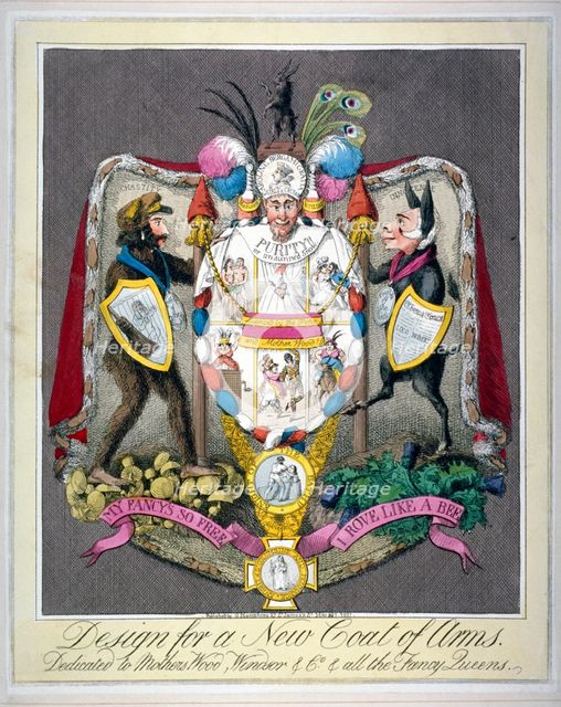 'Design for a new coat of arms...', 1821.                                  Artist: Anon