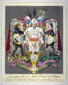 Design for a new coat of arms... 1821. Artist: Anon