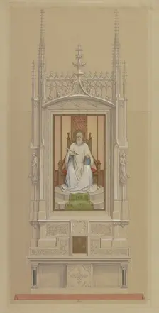 Design for a Bartholomew altar for Frankfurt Cathedral, 1867. Creator: Eduard von Steinle
